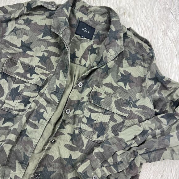 Rails Women's XS Hendrick Star Camo Shirt / Shacket - Picture 3 of 8